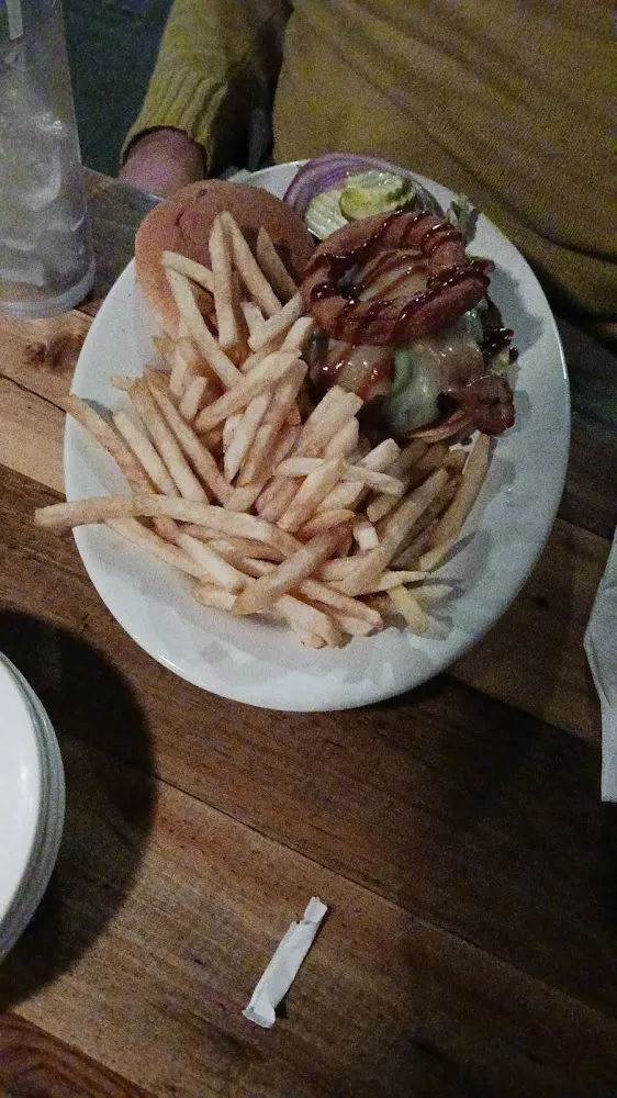 Cowboy Burger with French Fries